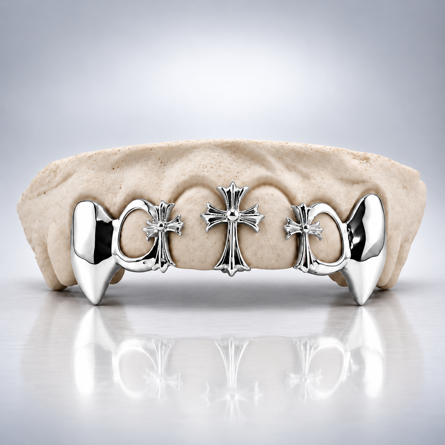 Custom Solid Gothic Cross Vampire Grillz