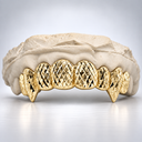 Vampire Fang Custom Diamond Cut & Diamond Dust Grillz