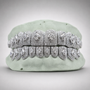 Lozenge Cut Center Stone VVS Moissanite Grillz