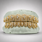 Lozenge Cut Center Stone VVS Moissanite Grillz