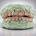Open Face Diamond Cut & Diamond Dust Grillz