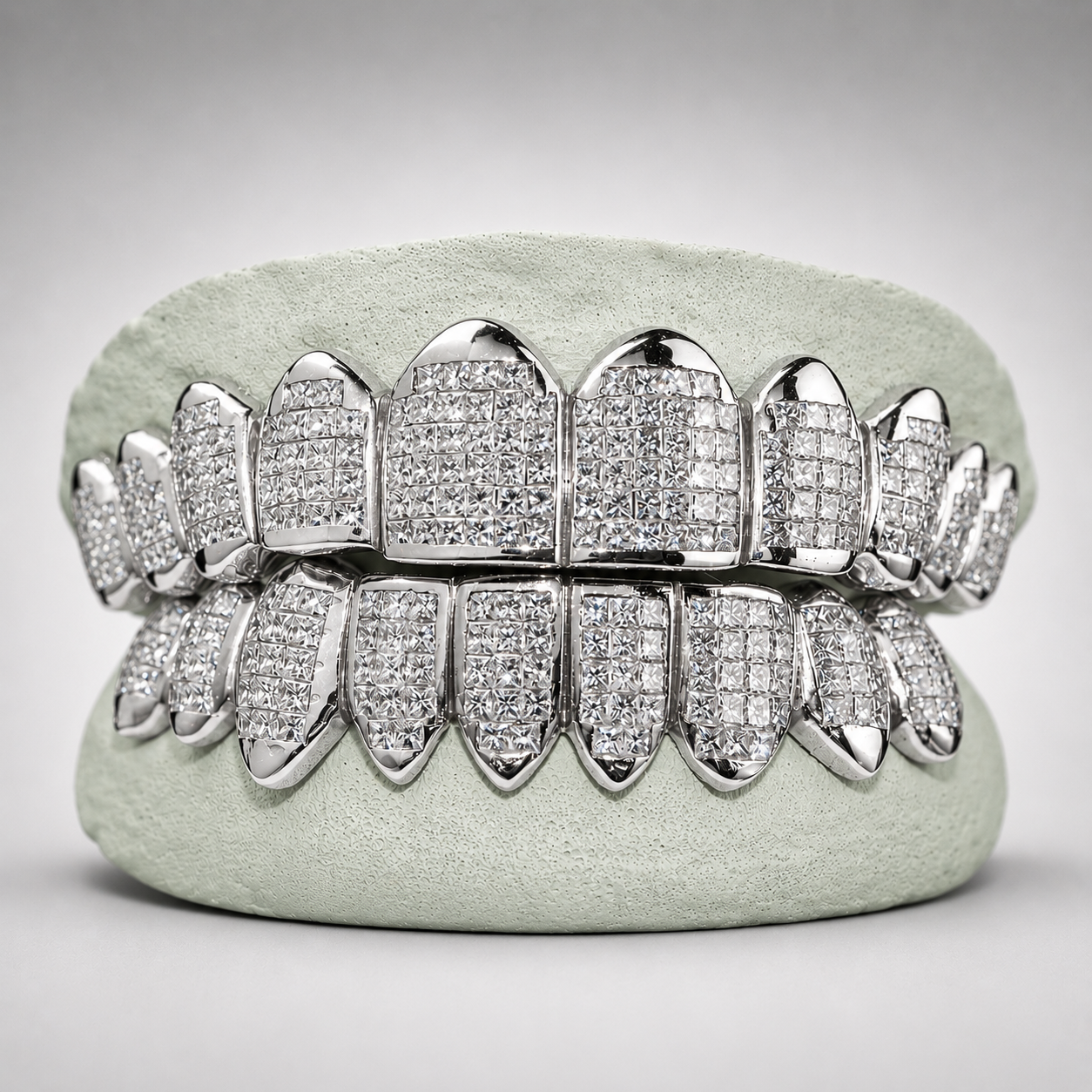 Invisible Set Princess Cut VVS Moissanite Grillz