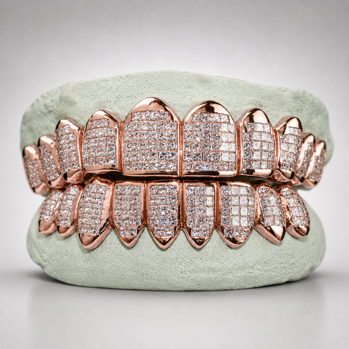 Invisible Set Princess Cut VVS Moissanite Grillz