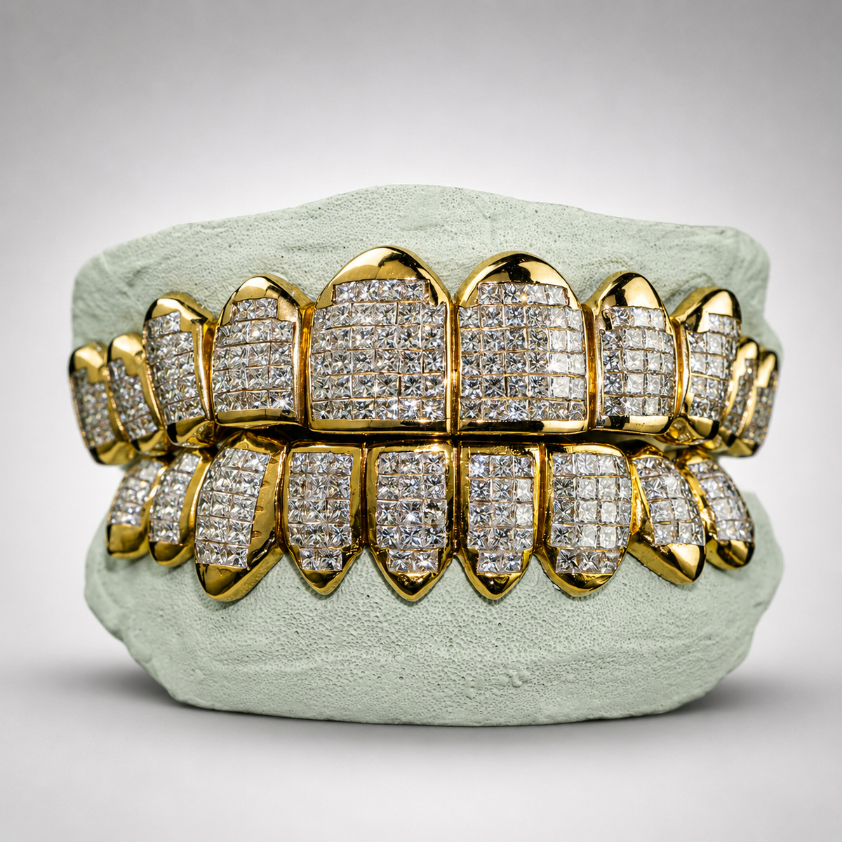 Invisible Set Princess Cut VVS Moissanite Grillz