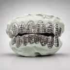 Princess Square Diamond Cut with Diamond Dust Grillz