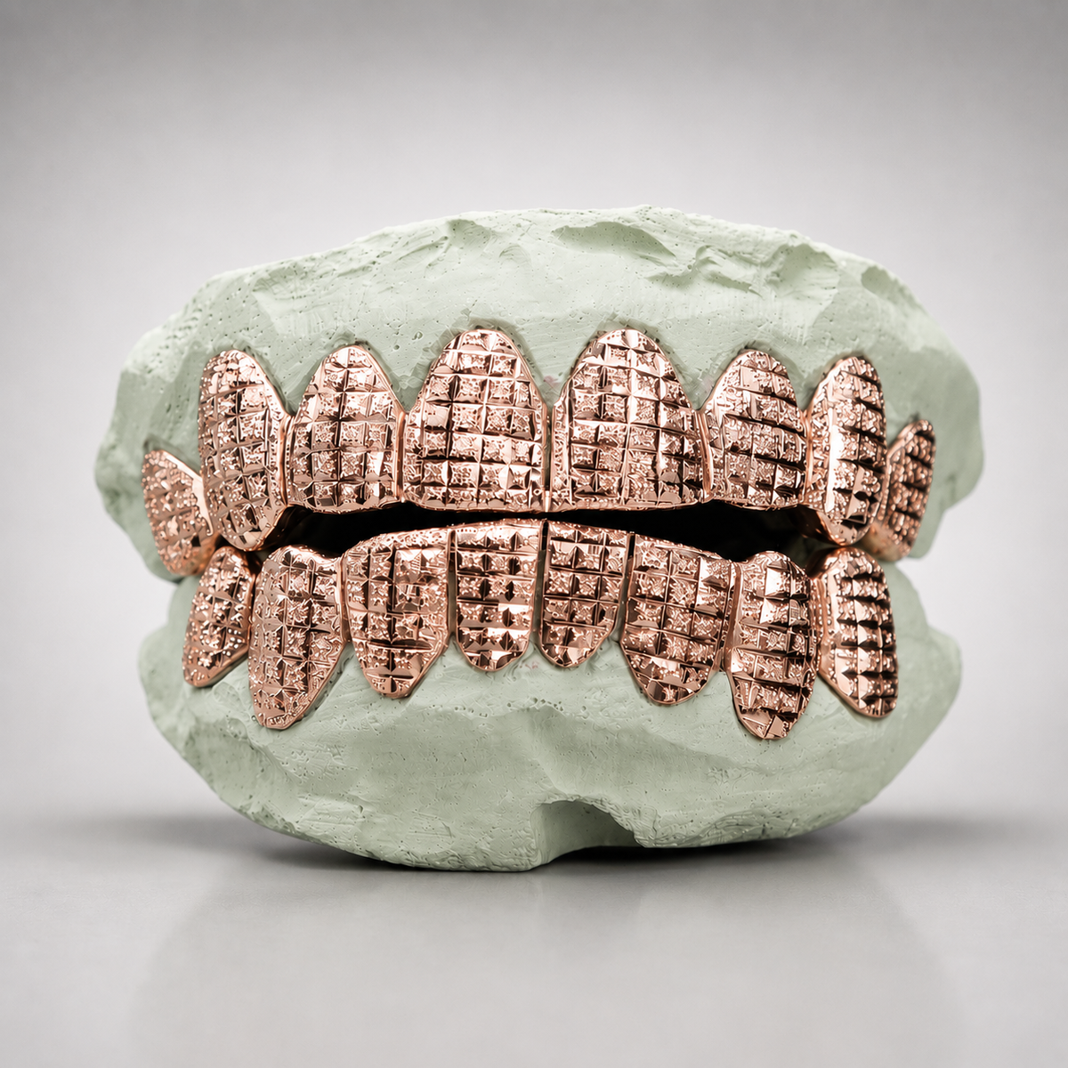 Princess Square Diamond Cut with Diamond Dust Grillz