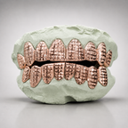 Princess Square Diamond Cut with Diamond Dust Grillz