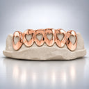 Custom Heart Frame Open Face Grillz