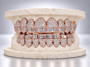 Dual Cut Baguette & Pavé Iced Fang Grillz