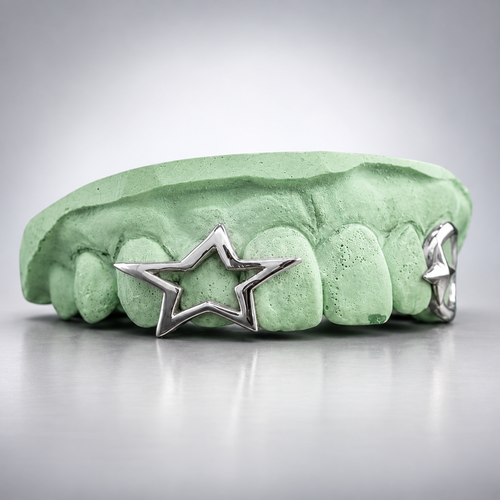 Star Outline Open Face Grillz