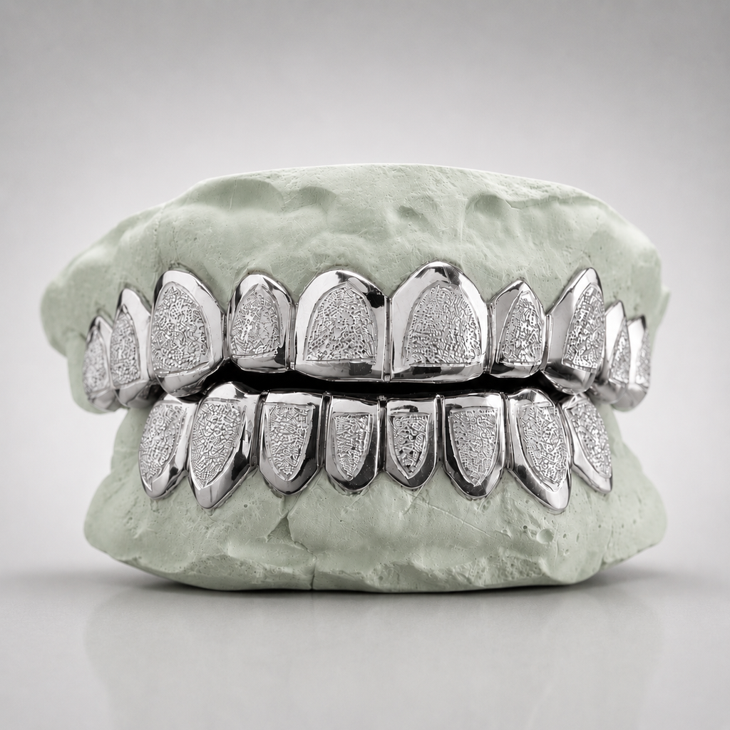 Two Tone Diamond Dust Grillz