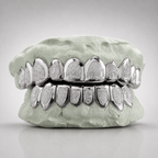 Two Tone Diamond Dust Grillz