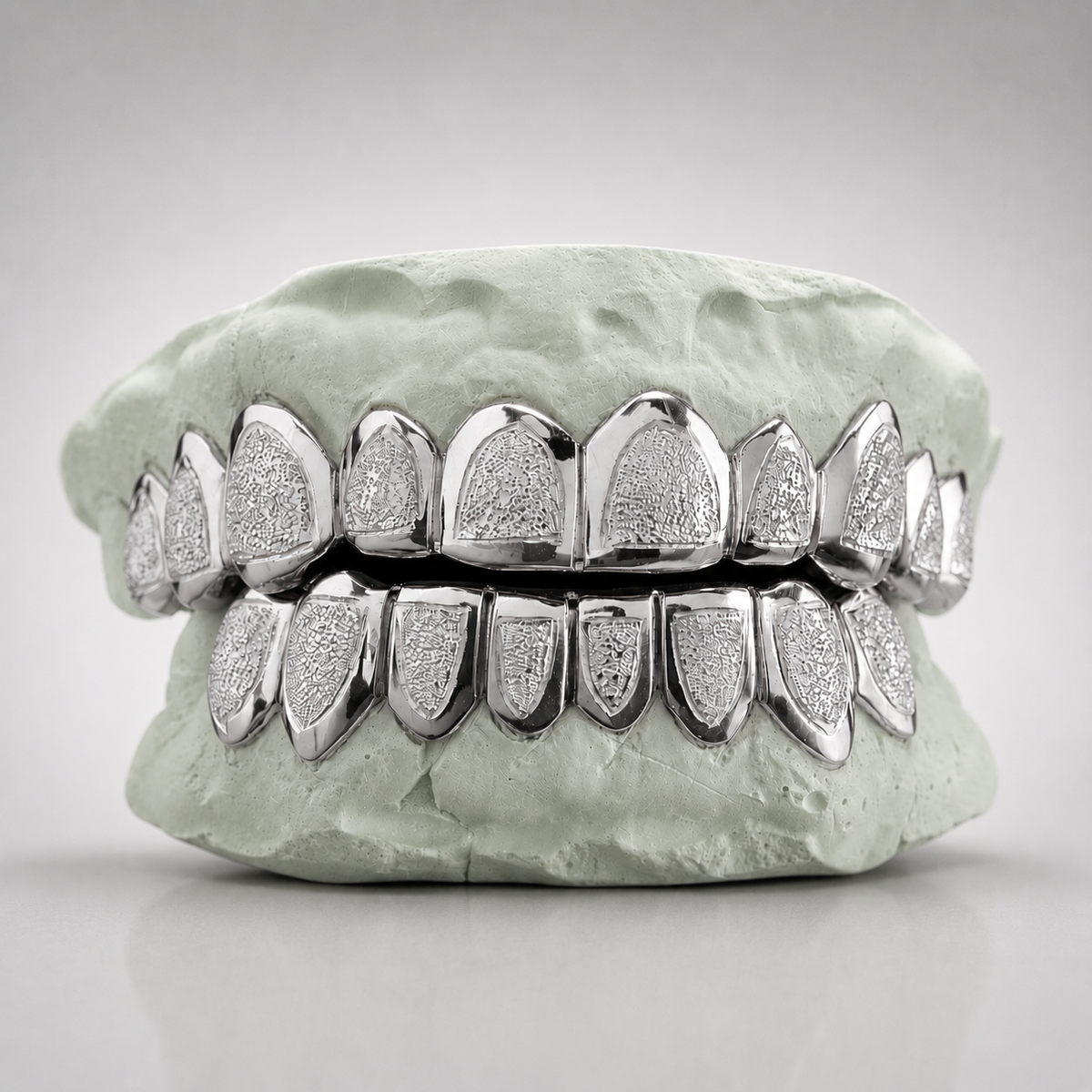 Two Tone Diamond Dust Grillz
