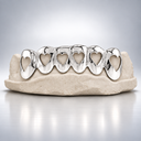 Custom Heart Frame Open Face Grillz
