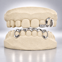 Crescent Loop Bar Moissanite Accent Grillz