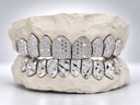 Split Finish Iced & Diamond Cut Grillz