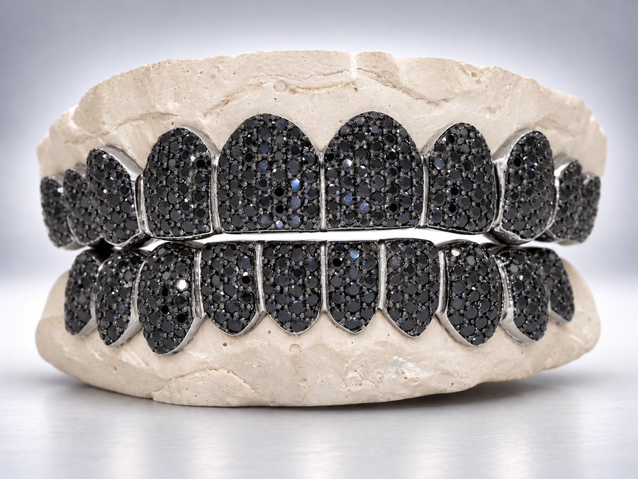 Blackout Iced Pavé Moissanite Grillz