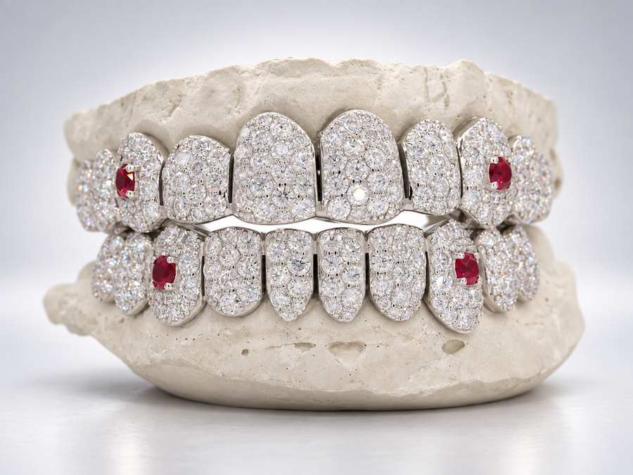 Iced Out Ruby Fang Grillz