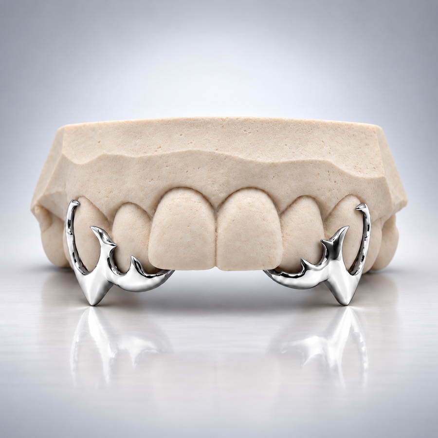 Custom Cyber Fang Vampire Teeth Grillz