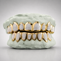 Two Tone Diamond Dust Grillz