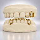 Crescent Loop Bar Moissanite Accent Grillz