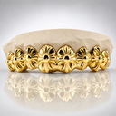 Floral Cross Relief Sculpted Grillz
